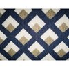 Deerlux Modern Living Room Area Rug with Nonslip Backing, Geometric Gray and Blue Trellis Pattern, 4 x 6 ft QI003645.S